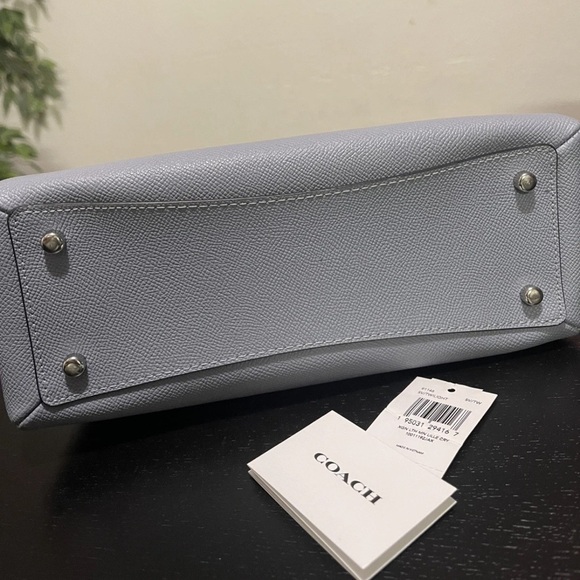 Coach Light blue  Leather Satchel - Picture 5 of 9